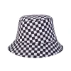 2020 New fashionable checkered fisherman hat for women, cotton breathable summer hat, travel Korean version, double-sided basin hat for men, hair replacement Application Scenario